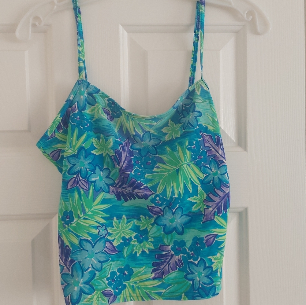 Floral print swimsuit top